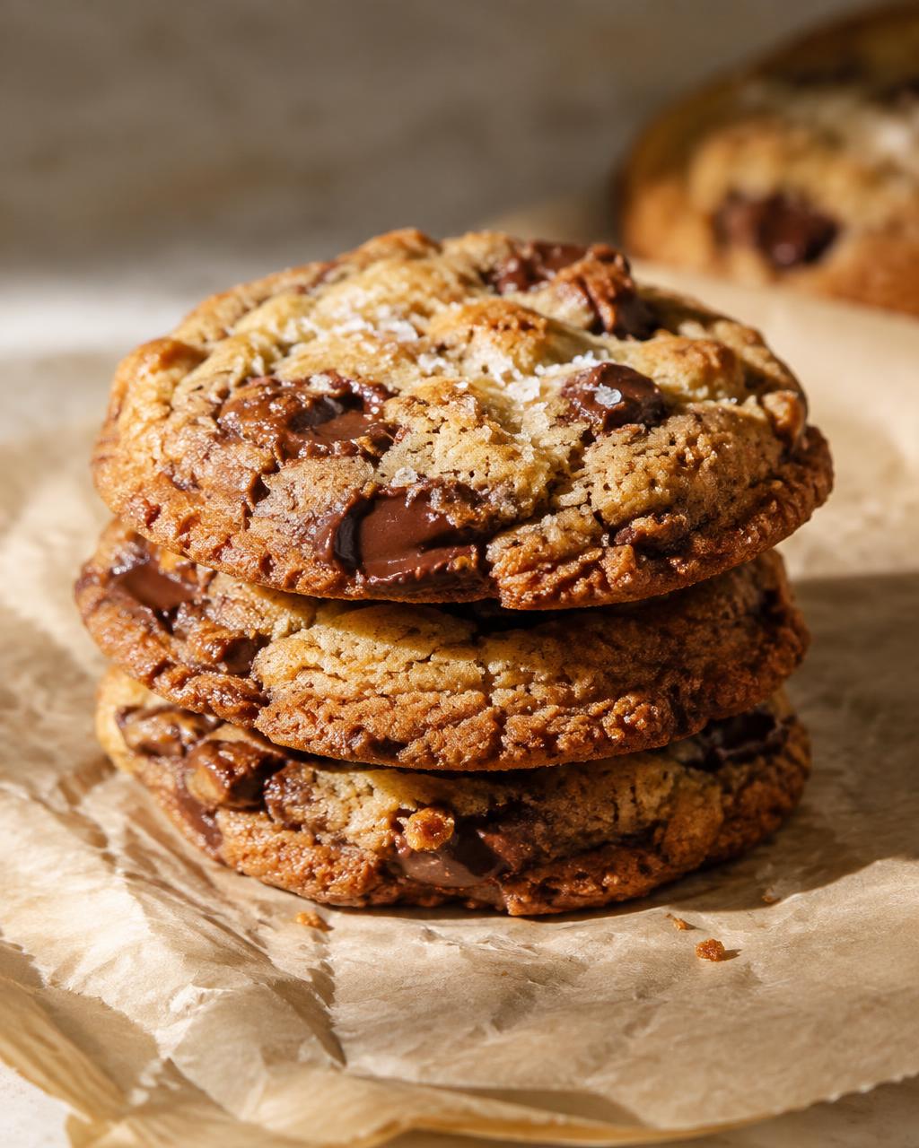 Brown butter chocolate chunk cookies